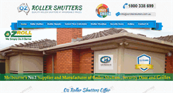 Desktop Screenshot of ozrollershutters.com.au