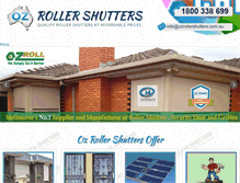 Tablet Screenshot of ozrollershutters.com.au